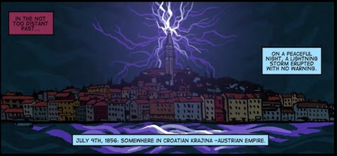 Nikola Tesla u stripu predstavljen kao superheroj