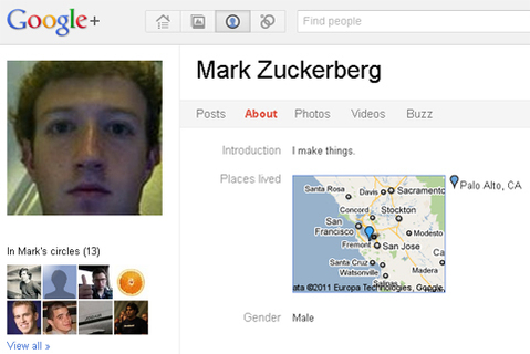 Zuckerberg ima profil na Google+ ali se ne čini sretan