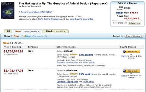 Zbog greške u algoritmu, cijena knjige na Amazonu 24 milijuna
