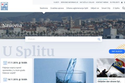 Redizajnirane web stranice Grada Splita