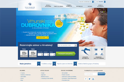 Valamar predstavio nove web stranice