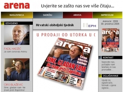 Ugašen prvi hrvatski tjednik Arena