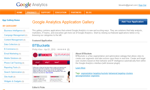 Aplikacije za Google Analytics
