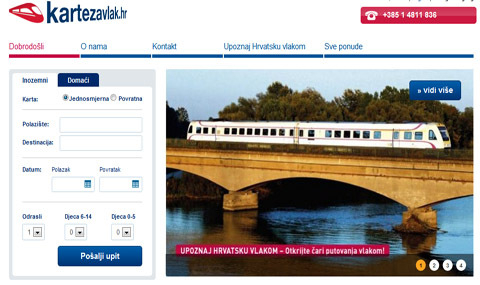 KarteZaVlak - prva online rezervacija za vlak u Hrvatskoj