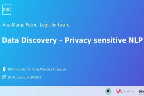 Data Discovery and Privacy sensitive NLP - Legit Software - Zagreb