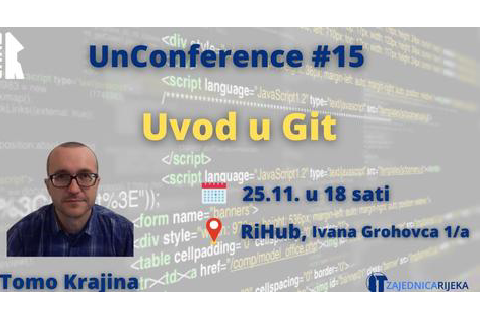 #15unConference | Uvod u Git - Rijeka i ONLINE